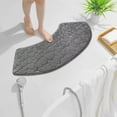 thumbnail image 4 of Non-Slip Bath Rug 40x16 Inches Polyester Foam Water Absorbent Washable Low Profile Bathroom Carpet Soft Shower Mat, 4 of 5