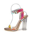 thumbnail image 4 of LSLJS Women's High Heel Shoes Pumps Buckle Strap Casual Pointed Toe Sandals Transparent Crystal Slippers, 4 of 4