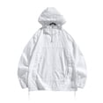 thumbnail image 2 of RXIRUCGD Ensemble de Protection Solaire pour Homme Veste Décontractée à Manches Longues avec Capuchon, Blanc, Taille : M, 2 of 6