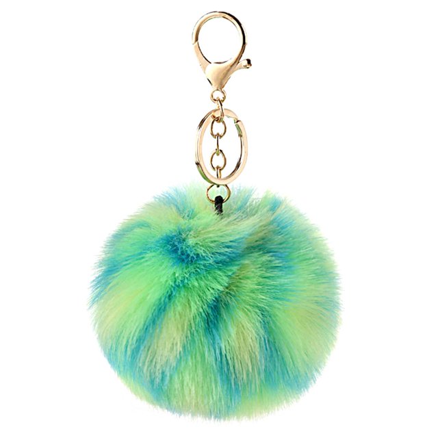 Porte-clés Pom Pom en Fausse Fourrure Décoratif pour Femmes