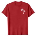 thumbnail image 3 of Pisexur Shirts for Man T Hommes Mode Décontractée Imprimé Col Rond Pull T-Shirt Manches Courtes Blouse Rouge, S Chemises de Golf Hommes & Chemises Hommes, 3 of 6
