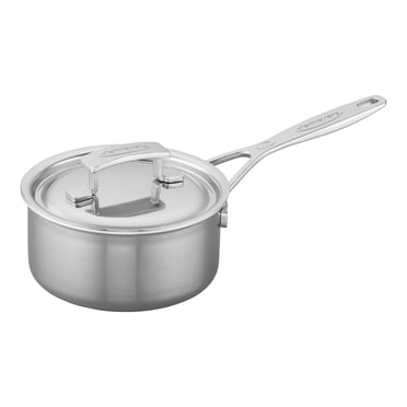 DEMEYERE Industrie 5 Casserole Ronde en Acier Inoxydable 18/10 de 1,5 L avec Couvercle, Argent