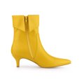 thumbnail image 3 of Unique Bargains Women's Fold Over Kitten Heels Ankle Boot Yellow (Size 7.5), 3 of 8