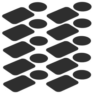 MesaSe 1 ensemble 20Pcs Plaques métalliques pour support de téléphone cellulaire Magnetic Car Mount (Noir)