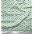 thumbnail image 1 of Soimoi Green Silk Fabric Enjoy Summer Time Text Fabric Prints By Yard 42 Inch Wide, 1 of 5