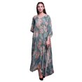 thumbnail image 1 of Bimba Kaftan Floral pour Femmes, Tenue d'Intérieur de Vacances, Robe Maxi, Couvre-Maillot de Plage - 4X-5X, 1 of 5