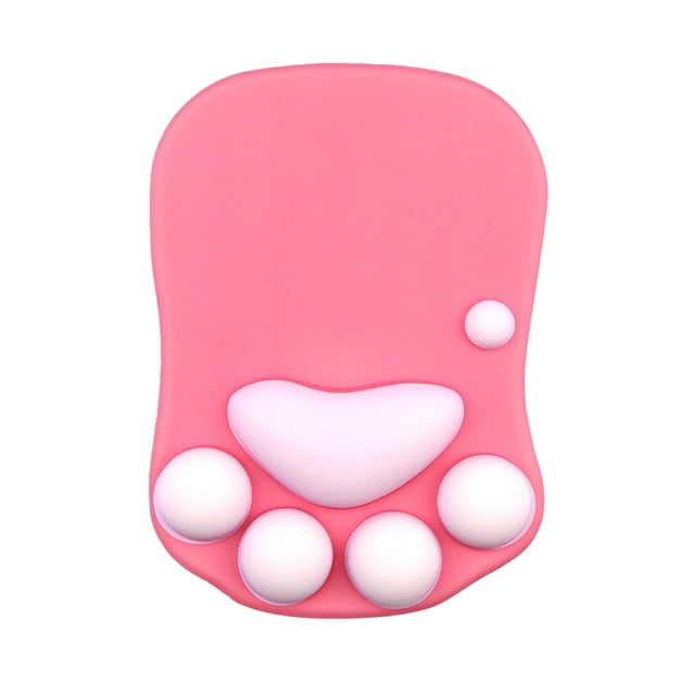 maskred Tapis de Souris Gaming Patte de Chat Élégant Protection Poignet Base Antidérapante Sûr Unique DS-008 rose Rouge 1ensemble