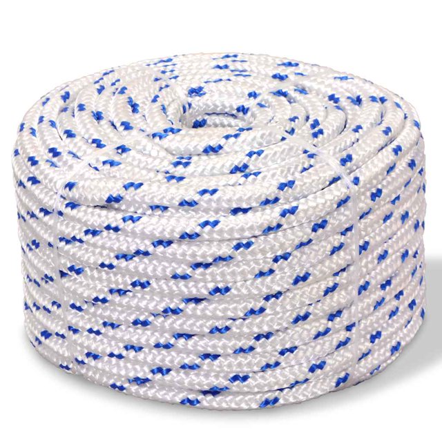 vidaXL Corde Marine Polypropylène 10 mm 50 m Blanc