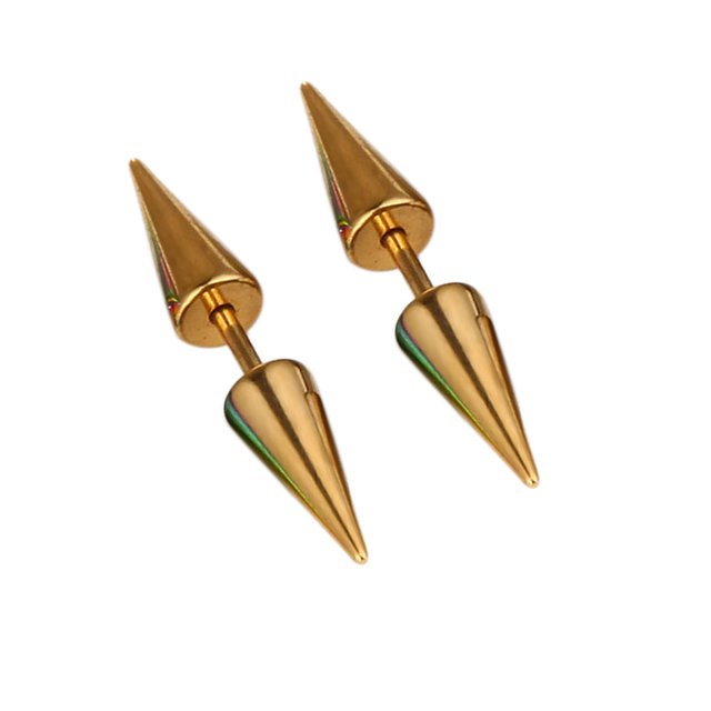 1 Pce Homme Garçon Pointe en Acier Titane Rivet d'Oreille Punk Rock Piercing Rivet en Acier