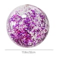 thumbnail image 4 of Inflatable Glitter Transparent Beach Ball for Water Play and Outdoor Sports, PVC with Sequin Light Refraction, 30cm, Easy to Carry for Pool, Beach, and Lake Fun, 4 of 8