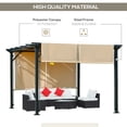 thumbnail image 4 of Outsunny 10' x 12' Retractable Pergola Canopy, Beige, 4 of 10