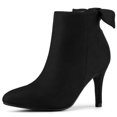 thumbnail image 1 of Unique Bargains Women's Pointed Toe Heel Side Ankle Stiletto Boots, 1 of 7