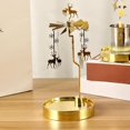 thumbnail image 4 of GUOOL Golden Rotating Candle Holder Holder Home Candlestick Centerpieces Wedding Table 19cm, 4 of 9