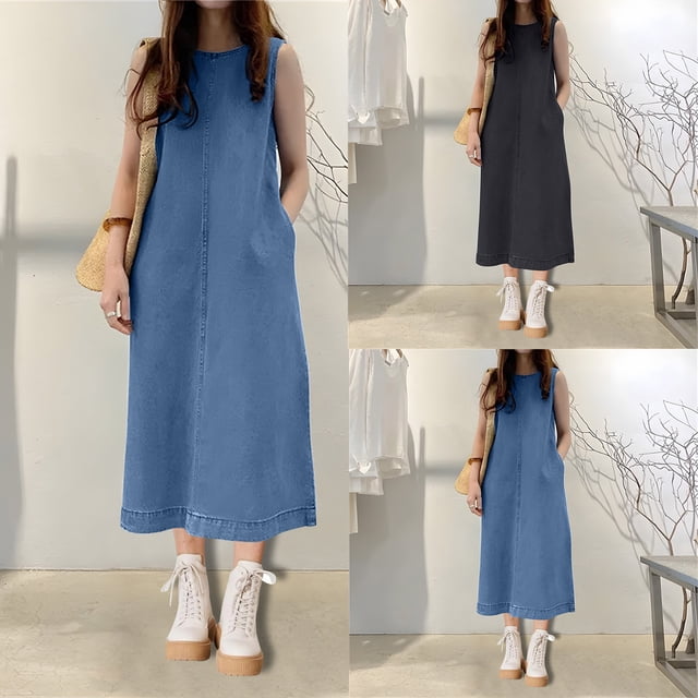 Yuyuzo Pyjamas pour Femmes Hauts Rayés Sans Manches Col Rond Tunique Hauts Été Ajustés Vêtements de Nuit T-Shirts
