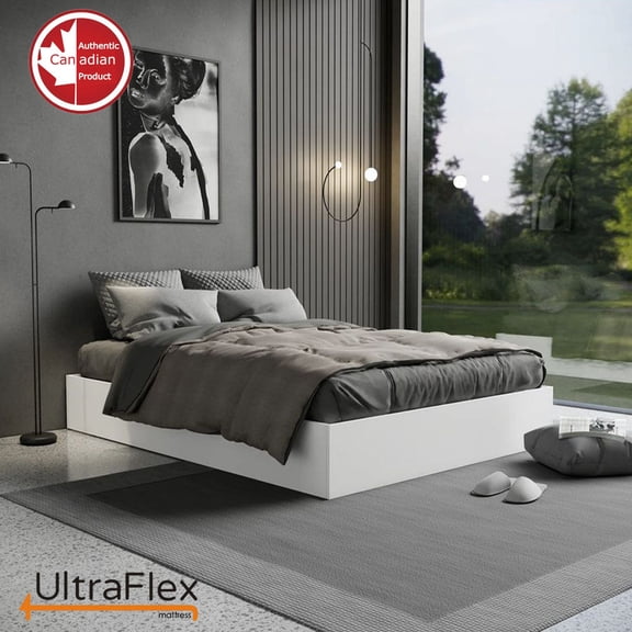 UltraFlex RADIANCE - High-Density Natural Blend CertiPUR-US® Certified Foam Encasing, Orthopedic Mattress With Multiple Spinal Support Zones (Made in Canada)- With Waterproof Mattress Protector.