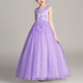 thumbnail image 2 of LOVZFMLL Jupe Princesse à Nœud pour Filles, Été, Manches Courtes, Volants, Dentelle, Col Rond, Broderie, en Maille, 2 of 5