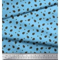 thumbnail image 2 of Soimoi Blue Heavy Canvas Fabric Oaknut & Fruits Print Fabric by The Yard 58 Inch Wide, 2 of 5