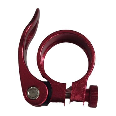 relayinert Bicycle Seat Post Clamp Scooters Pole 31.8mm Seatpost Locking Collar Precision Fitting Hardware Replacement Part Red 1Set