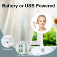 thumbnail image 4 of 7.8'' Lighted Makeup Mirror with Magnification, 1X/10X Magnifying Cosmetic Mirror, Double Sided Round LED Makeup Mirror, Battery or USB Powered Folding Cosmetic Mirror, 4 of 9