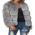 thumbnail image 1 of Vestes Courtes à Manches Longues pour Femmes avec Fausse Fourrure, 1 of 9