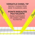 thumbnail image 3 of Surligneurs de poche Sharpie, pointe biseautée fine, jaune, 4 unités, 3 of 10
