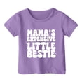 thumbnail image 4 of Girls Softball under Shirts Ruffle Girl Clothes Children's Casual Letter Pattern Print Multicolor Round Neck Short Sleeves, 4 of 4