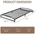 thumbnail image 4 of Ourlova Twin Size 6 Inch Heavy Duty Metal Platform Mattress Foundation with Steel Slat Support Noise-Free Easy Assembly No Box Spring Needed Black, 4 of 7