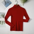 thumbnail image 4 of Yuyuzo Sweaters for Women Long Sleeve Turtlenecks Ribbed Knit Comfy Slim Fitted Basic Pullover Tops, 4 of 5