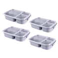 thumbnail image 1 of Contenants à Lunch pour Préparation de Repas à 4 Compartiments pour Enfants, Boîte à Lunch Bento 4 Unités, Tupperware, Contenants de Rangement Alimentaires Réutilisables en Plastique Durable Sans BPA avec Couvercle, Compatibles Micro-Ondes/lave-Vaisselle/congélateur, 1 of 5