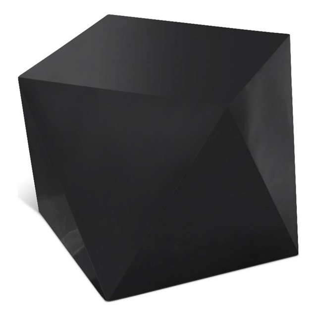 Meridian Furniture Gemma Table d'Appoint en Acier en Forme de Diamant