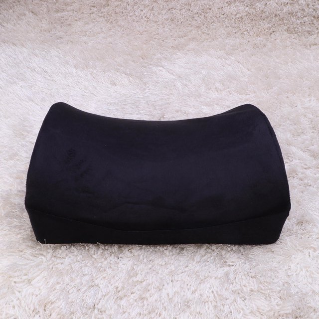 RENACLIPY Black Thick Back Cushion Memory Foam Lumbar Support Pillow for Office and Home Use