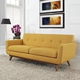 thumbnail image 1 of Modway Engage Modern Upholstered Fabric Loveseat in Citrus Yellow, 1 of 5