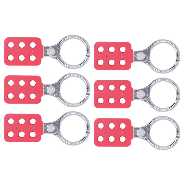 Insulation Padlock Hasp, 6PCS High Security Firm Lockout and Tagout Hasp for Workshops