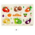 thumbnail image 1 of D Childrens Wooden Cognition Puzzle Board Educational Toy For Animal Fruit Matching, 1 of 1