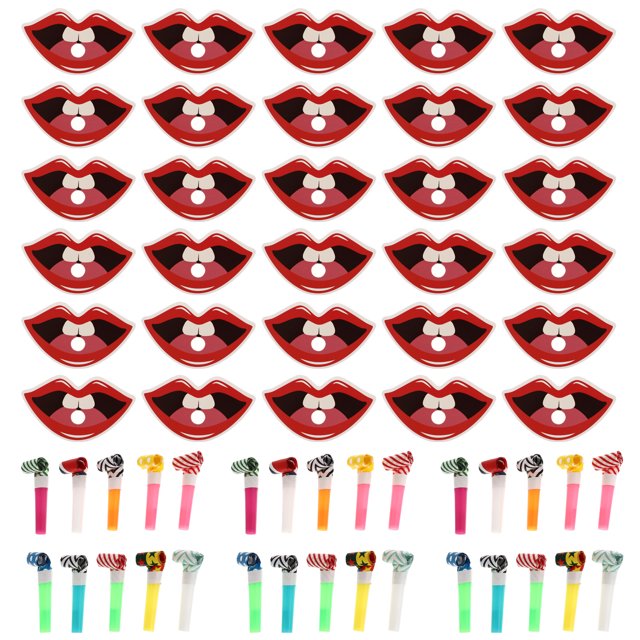 30 Pcs Sifflets en Plastique Dessin Animé Cheerleading Sifflets Fête d'Anniversaire Sifflets