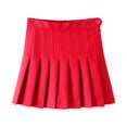 thumbnail image 1 of Jupe de Tennis pour Femmes et Filles Blanche Taille Haute à Carreaux Patineuse Évasée Plissée Mini Robe m Minuit, 1 of 6