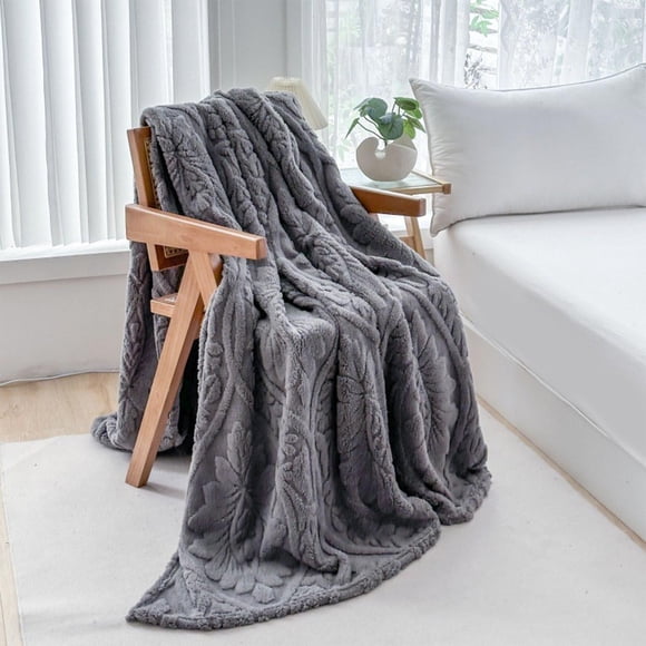 Soft Fuzzy Warm Flannel Blanket 70x100cm Lightweight Cozy Nap Throw Cover Washable Polyester | Multipurpose Sofa Bed Blanket for Home Office Travel Gift