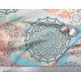 thumbnail image 2 of Soimoi Satin Silk Fabric Floral & Mandala Patchwork Print Sewing Fabric Yard 42 Inch Wide, 2 of 3