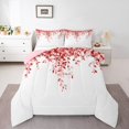thumbnail image 2 of Erosebridal Ensemble de Literie Chic Feuille Grand, Couette Botanique Tropicale, Décor Eucalyptus, Réversible 3 Pcs, 2 of 8