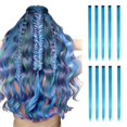 thumbnail image 1 of WIFKLSIIPG Colored Hair Extensions, Multi-colors Party Highlights Clip in Synthetic Hair, 1 of 1