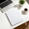 thumbnail image 4 of ZZkhGO A4 Rotating Double-Ring Binder, Translucent Frosted Plastic Student Document Organizer, Side-Opening Swivel Ring Folder for Exam Papers Materials, White, 4 of 6