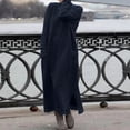 thumbnail image 2 of RKSTN Robes d'Automne pour Femmes 2023 Couleur Unie Mode Col Rond Hiver Robe Maxi Chaude Manches Longues Poches Vintage Robe Maxi, 2 of 6