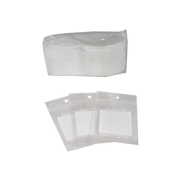 C-Line 47223 Sacs Refermables pour Petites Pièces Poly 2 x 3 Transparents avec Panneau d'Identification Blanc 1000/carton