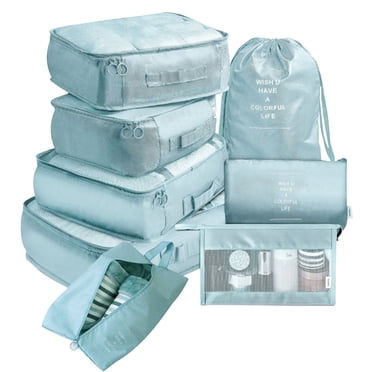 Luggage Packing Cubes for Travel Packing Cubes 8 Sets Travel Luggage Organizers Include Waterproof Shoe Storage Bag Convenient Packing Pouches For Travellers