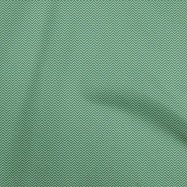 oneOone Viscose Chiffon Green Fabric Chevron Craft Projects Decor Fabric Printed By The Yard 42 Inch Wide