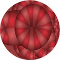 thumbnail image 1 of Ahgly Company Tapis d'Intérieur Ronds Transitionnels Rouges Lavables à la Machine, 3 Pieds Rond, 1 of 7