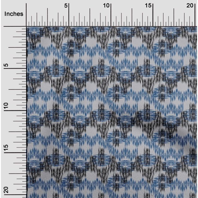 oneOone Viscose Jersey Fabric Chevron Ikat Printed Craft Fabric BTY 60 Inch Wide
