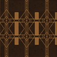 thumbnail image 1 of Ahgly Tapis d'Intérieur Lavable en Machine Carré Marron Selle, 8 Pieds Carré, 1 of 7