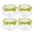 thumbnail image 1 of S SERENABLE 4Pcs Small Bottles Portable Food Storage Container Seasoning Bottles Square Green, 1 of 9