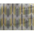 thumbnail image 3 of oneOone Tissu Viscose Georgette Style Ikat Rayé Tissu Imprimé 1 Yard 42 Pouces de Large, 3 of 3
